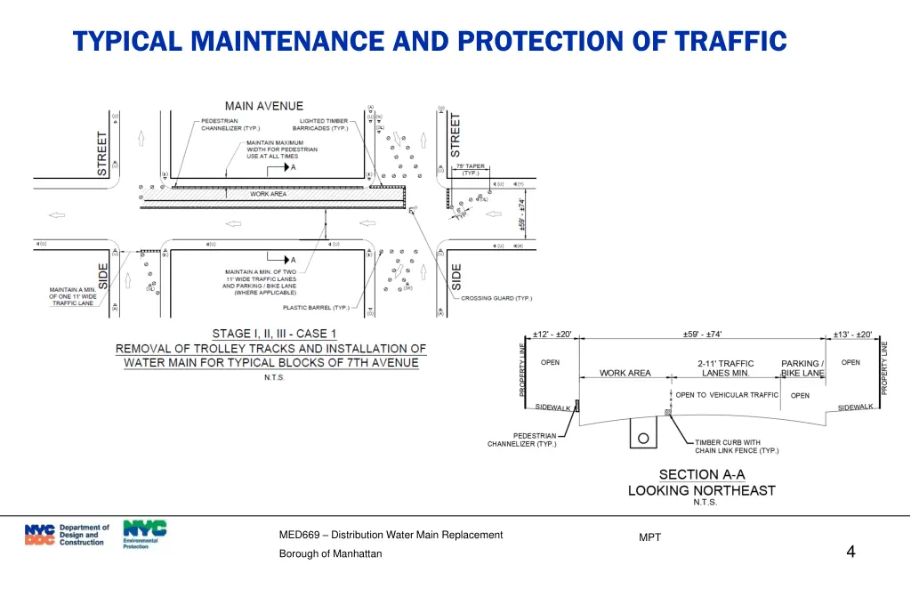 typical maintenance and protection of traffic