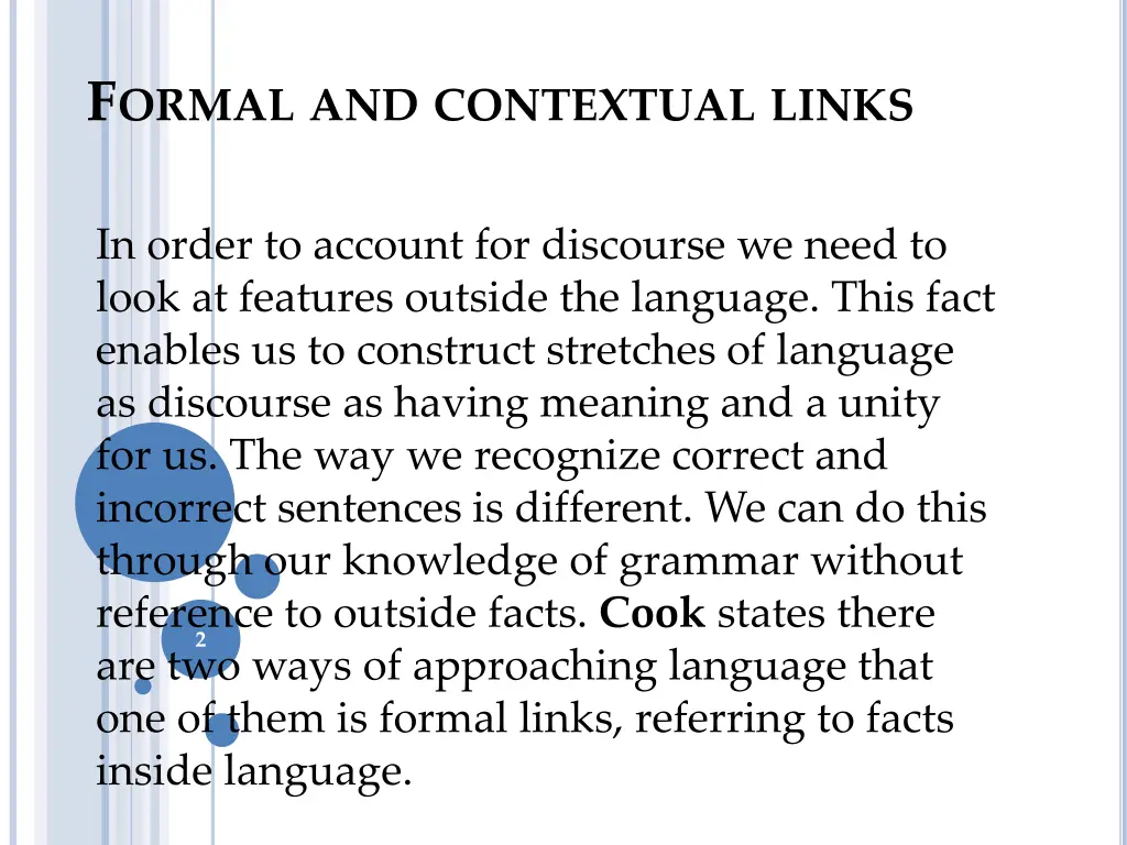 f ormal and contextual links