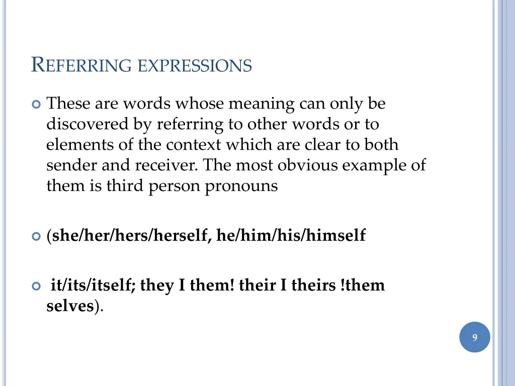 r eferring expressions