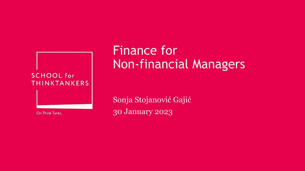 finance for non financial managers