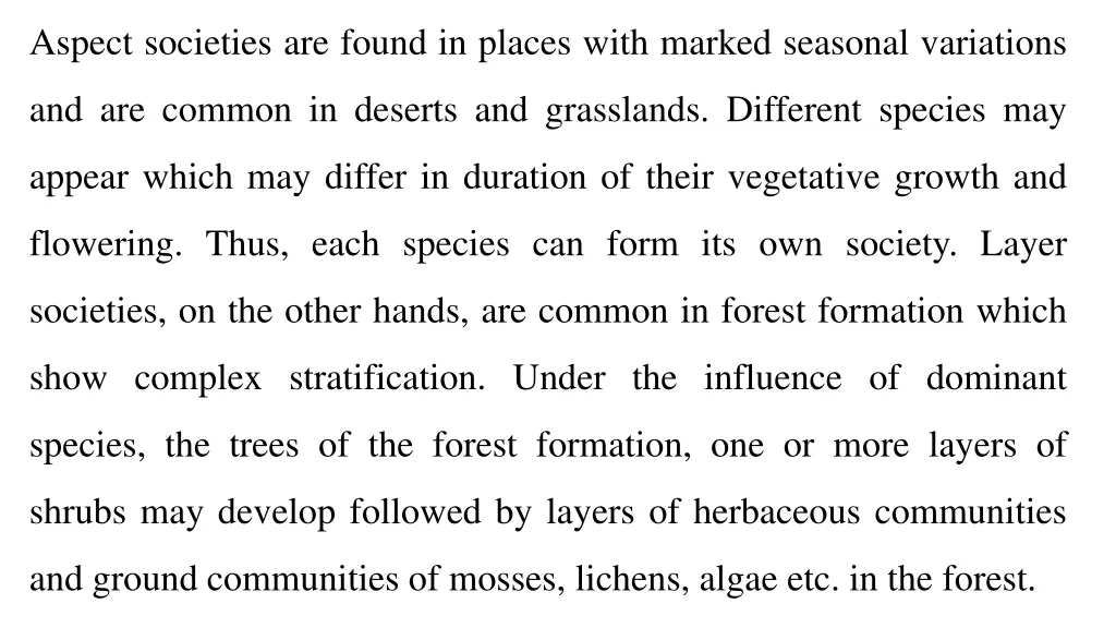 aspect societies are found in places with marked