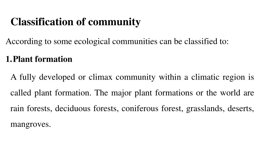 classification of community