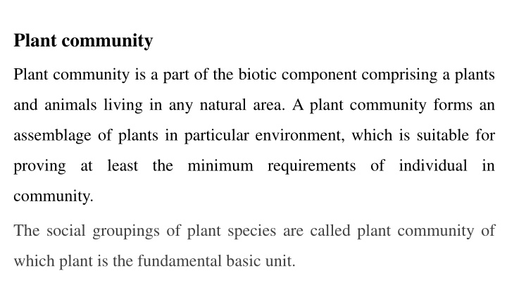 plant community