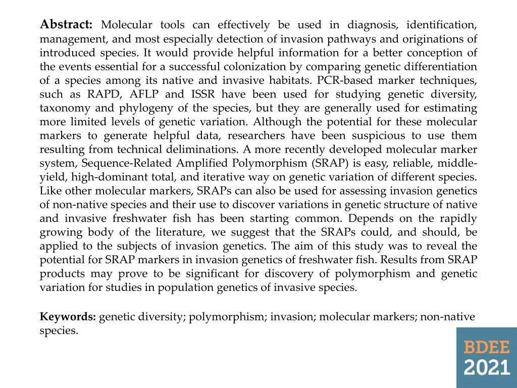 abstract molecular tools can effectively be used