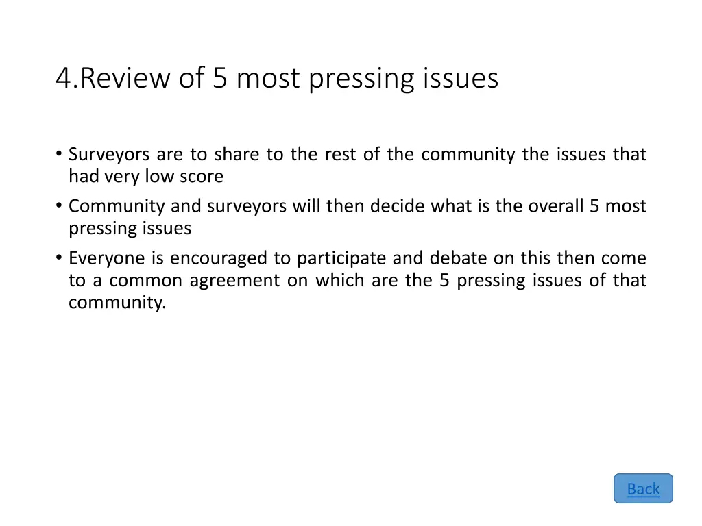 4 review of 5 most pressing issues