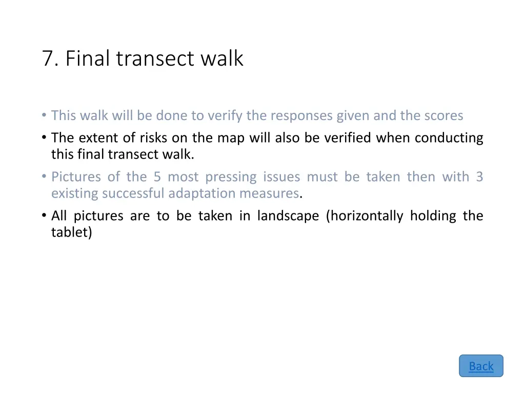 7 final transect walk