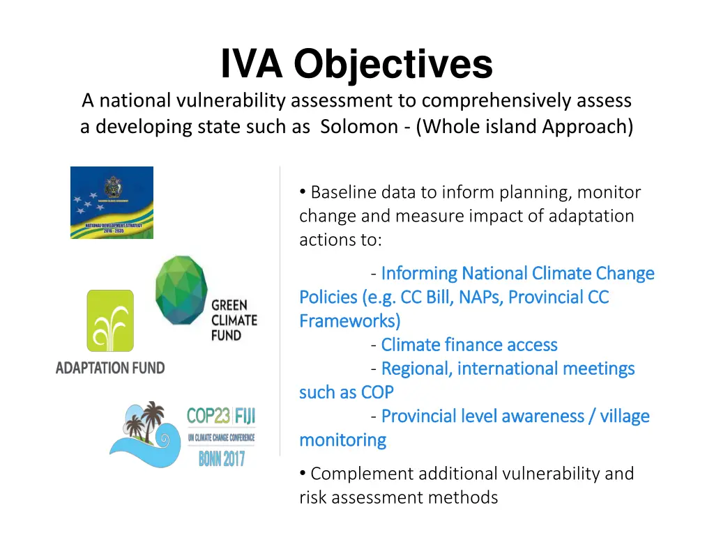 iva objectives