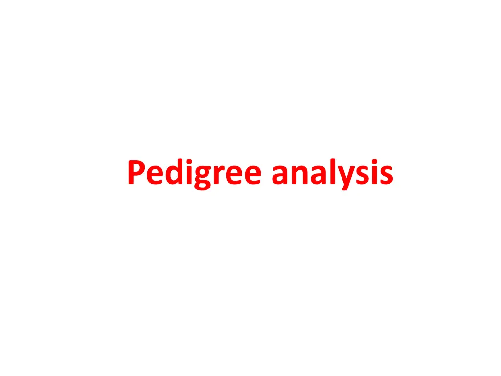 pedigree analysis