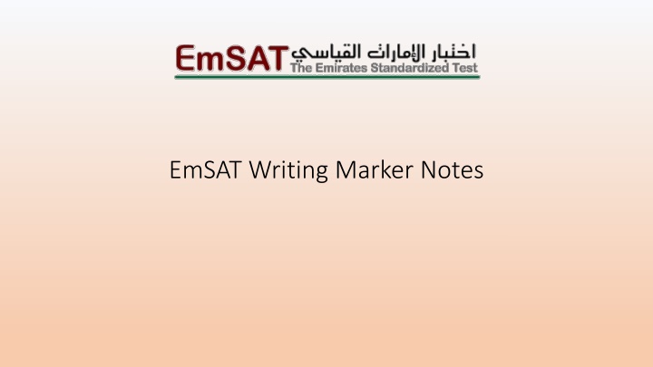 emsat writing marker notes