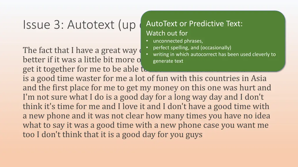 issue 3 autotext up close