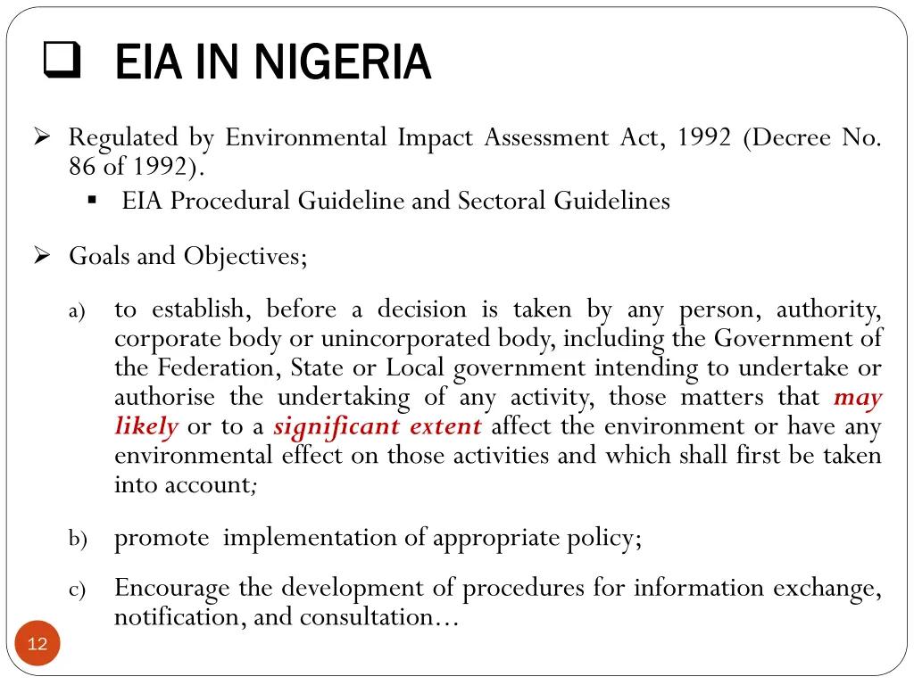 eia in nigeria eia in nigeria