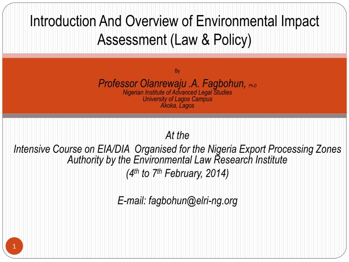 introduction and overview of environmental impact