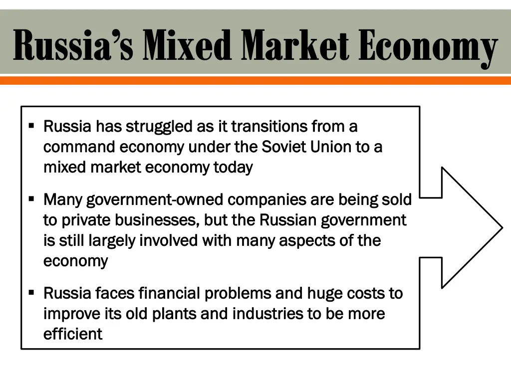 russia s mixed market economy