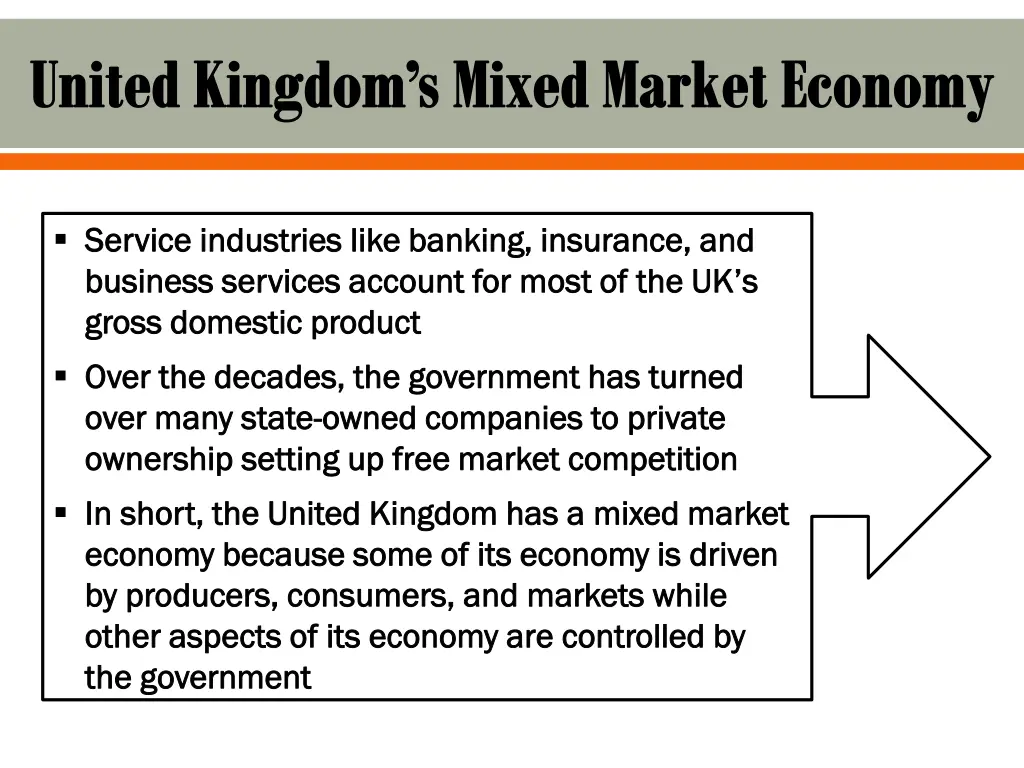 united kingdom s mixed market economy