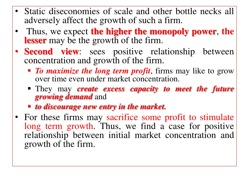 static diseconomies of scale and other bottle