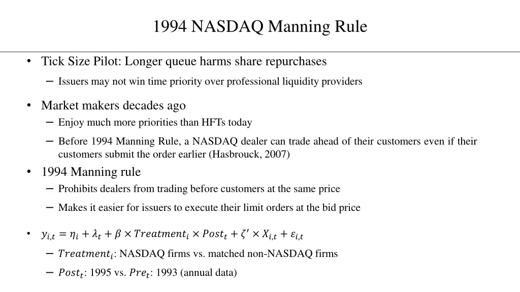 1994 nasdaq manning rule