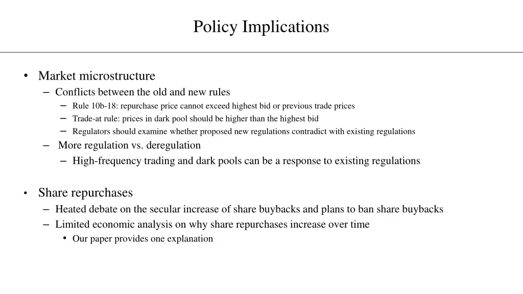 policy implications