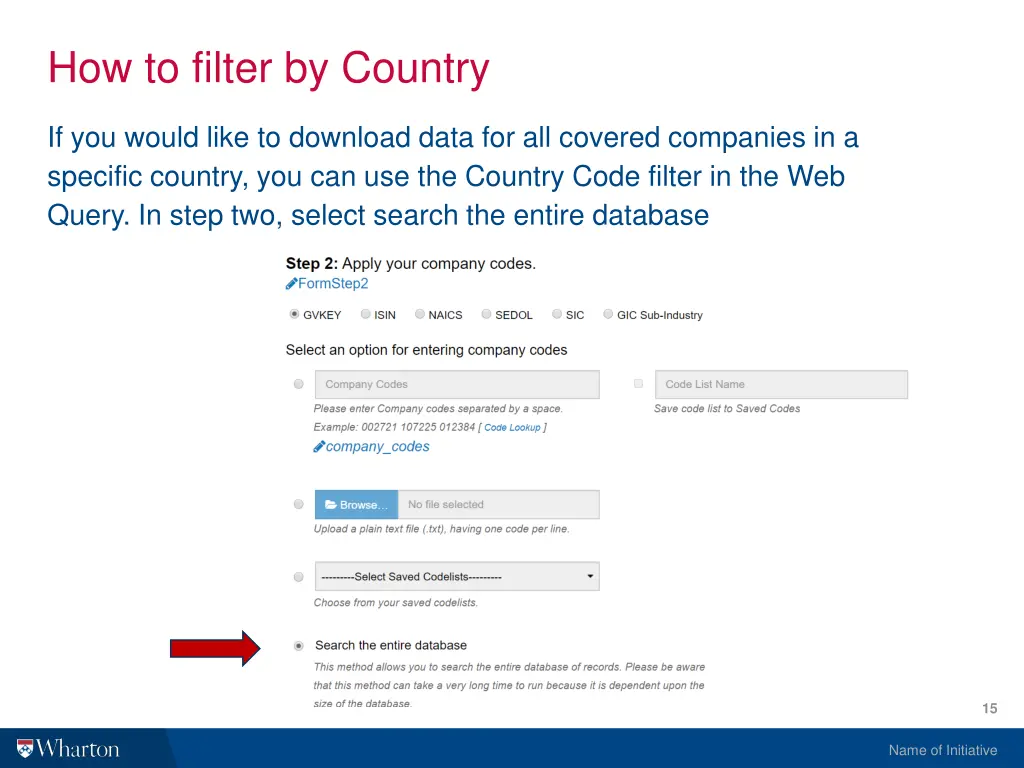 how to filter by country