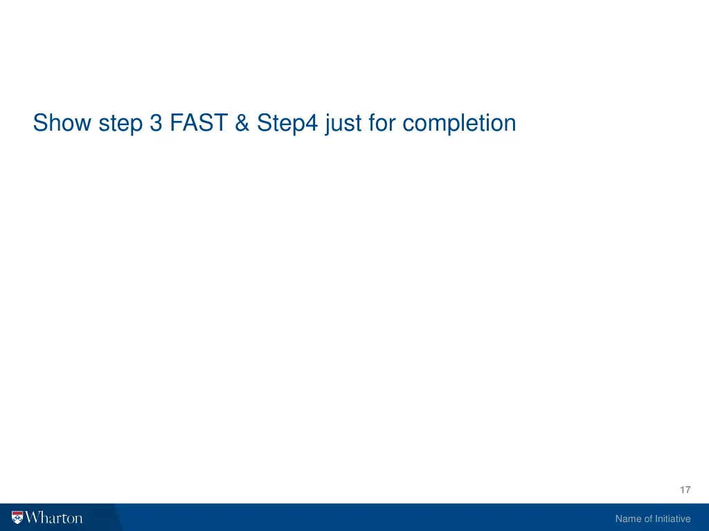 show step 3 fast step4 just for completion