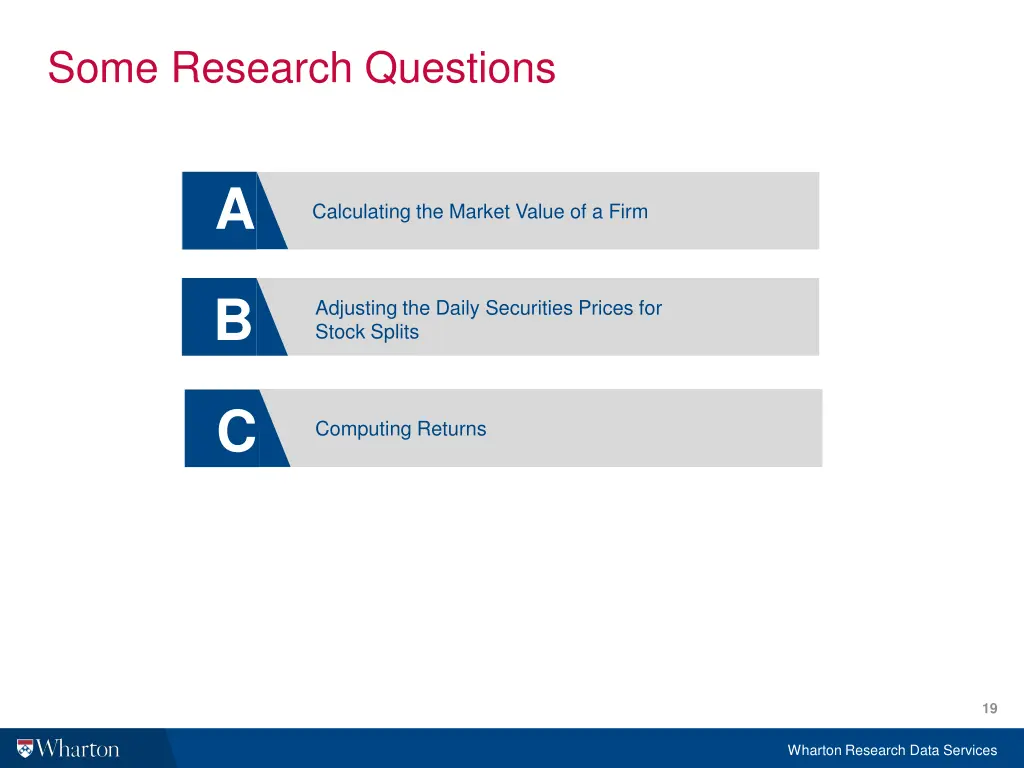 some research questions