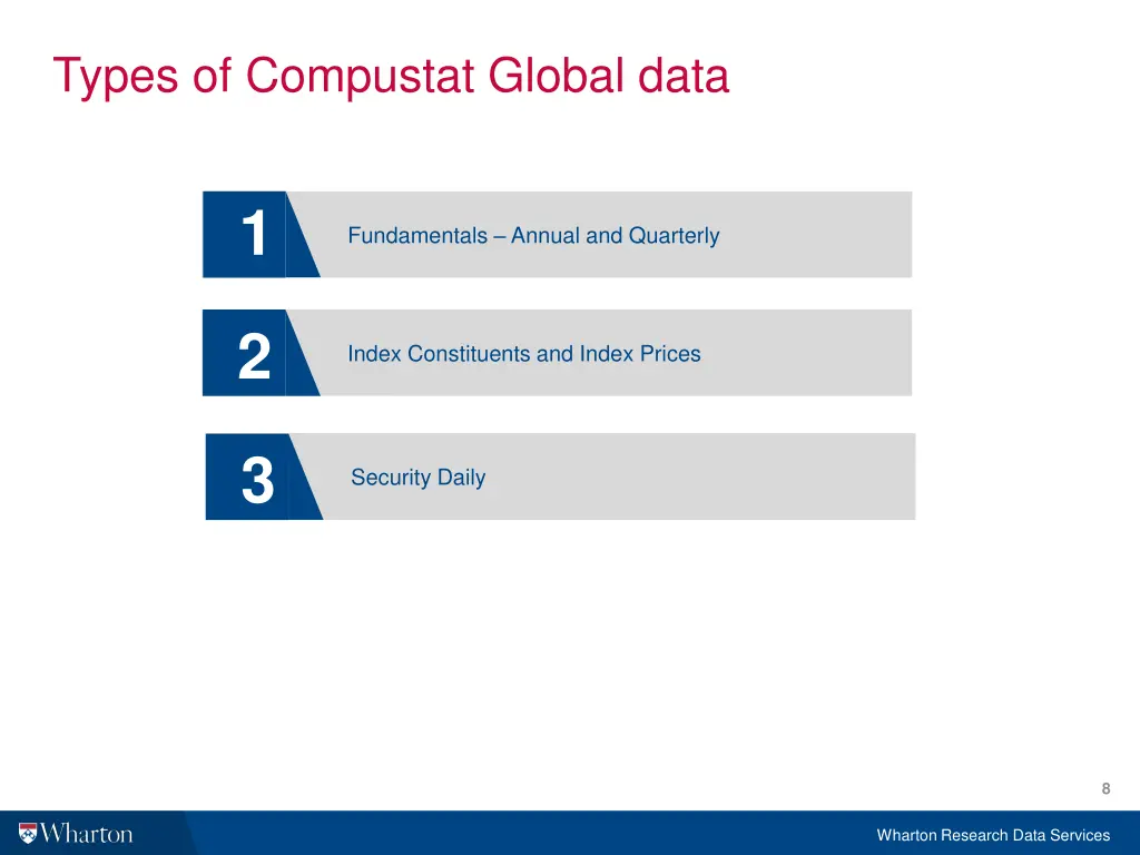 types of compustat global data