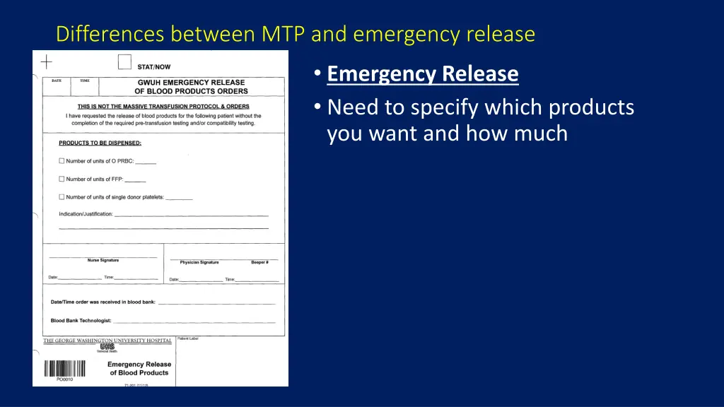 differences between mtp and emergency release 1