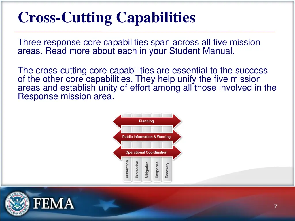 cross cutting capabilities