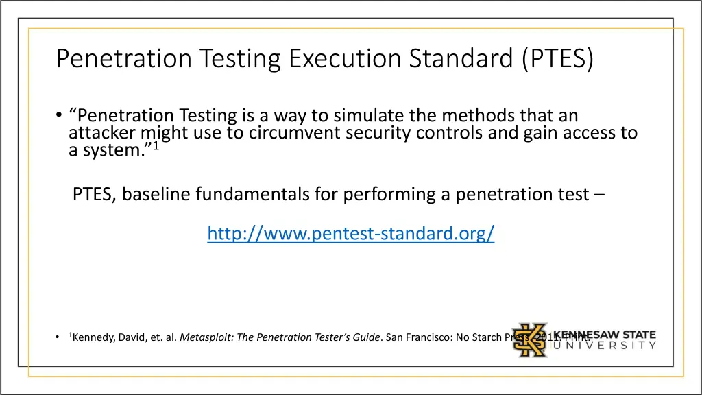 penetration testing execution standard ptes