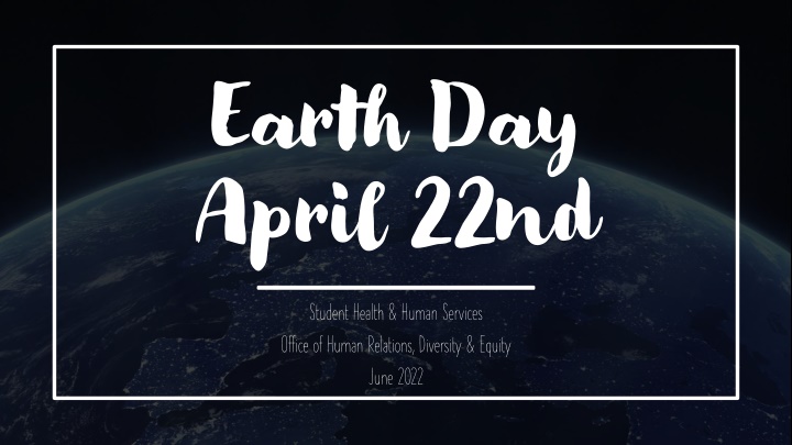 earth day april 22nd