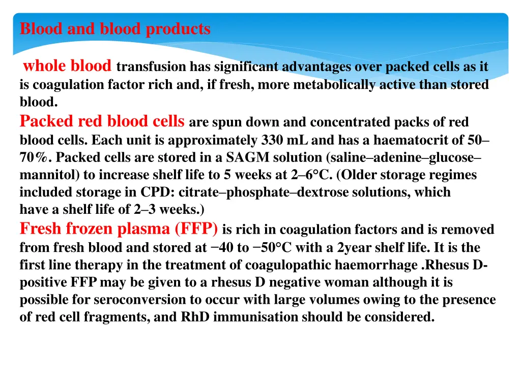 blood and blood products