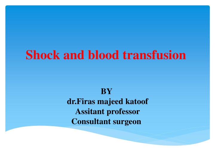 shock and blood transfusion