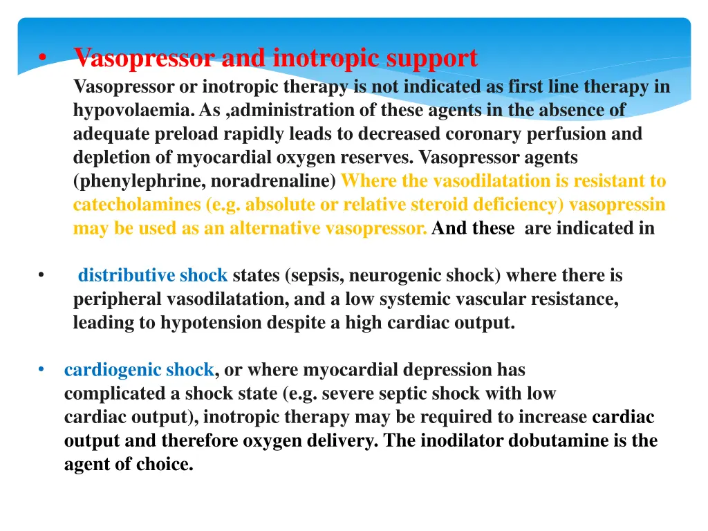 vasopressor and inotropic support vasopressor