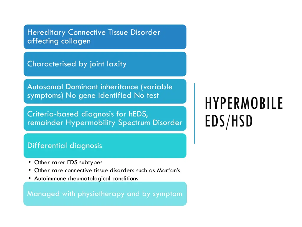 hereditary connective tissue disorder affecting