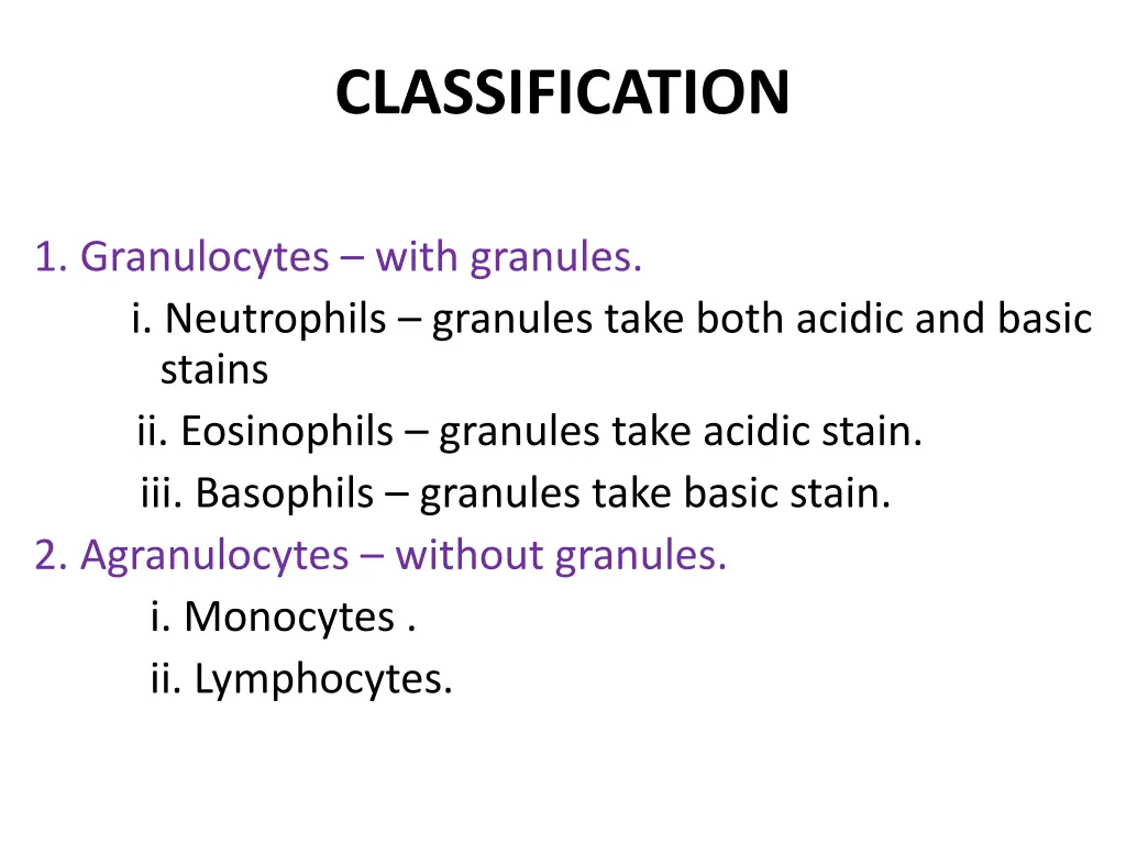 classification