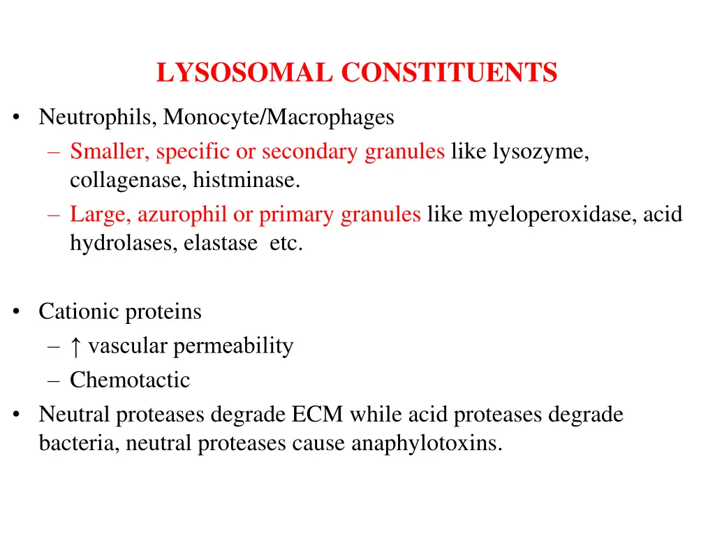 lysosomal constituents