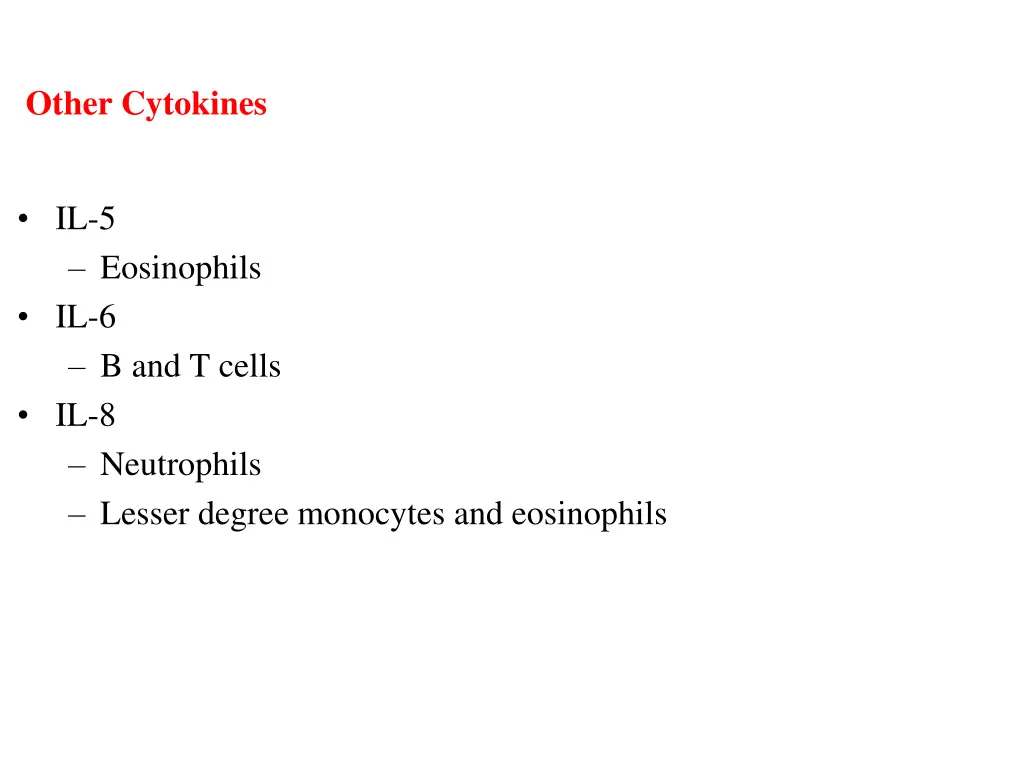 other cytokines