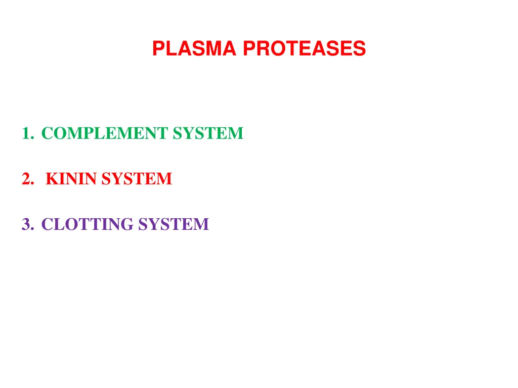 plasma proteases