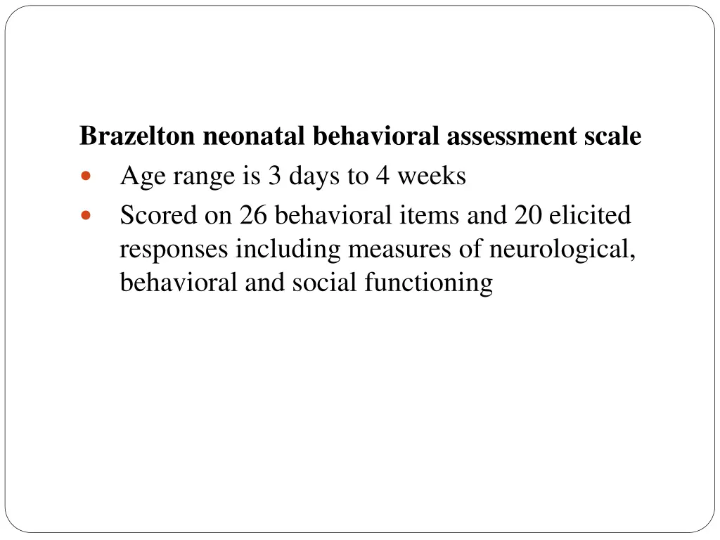 brazelton neonatal behavioral assessment scale