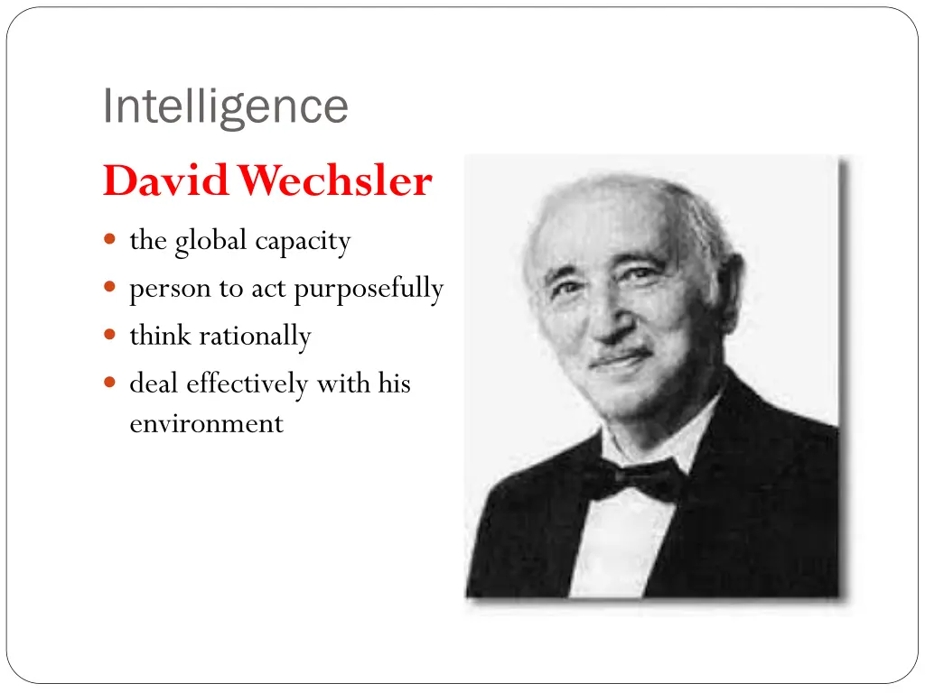 intelligence david wechsler the global capacity