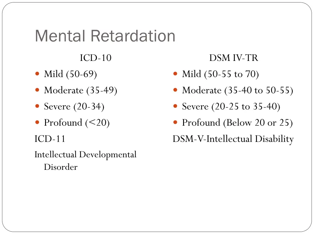 mental retardation