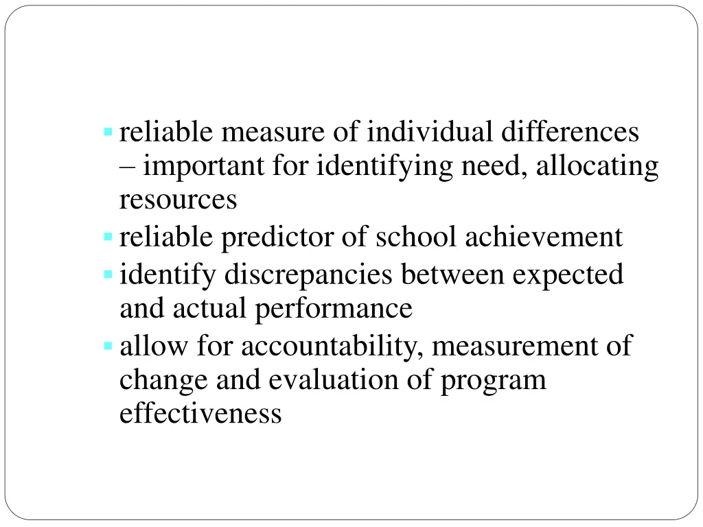 reliable measure of individual differences