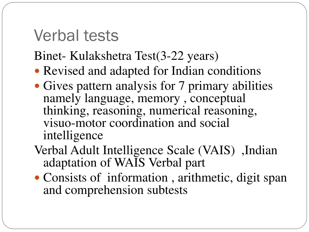 verbal tests binet kulakshetra test 3 22 years