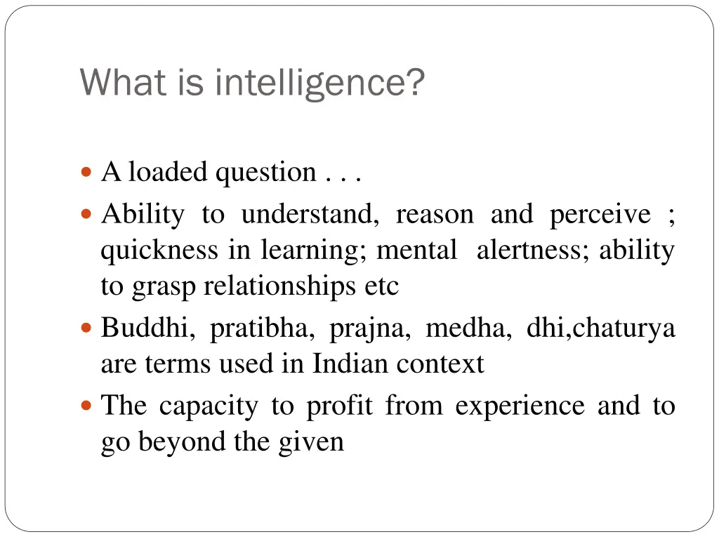 what is intelligence