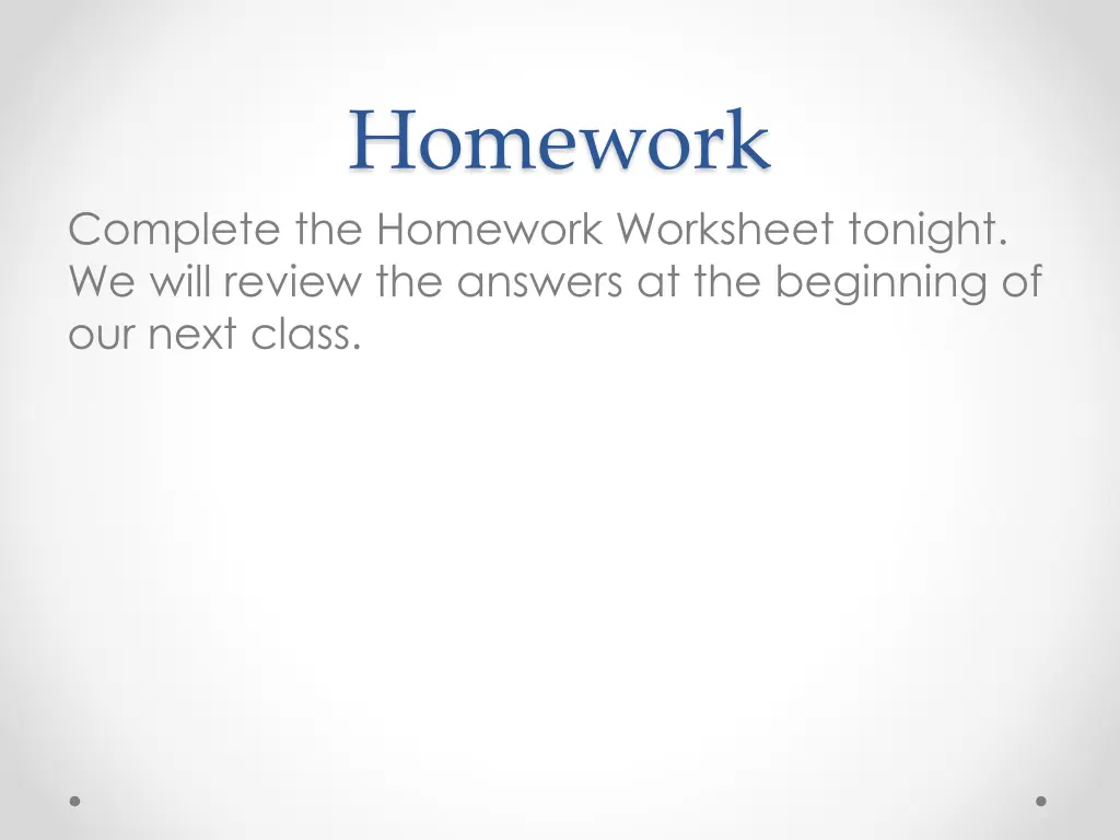 homework