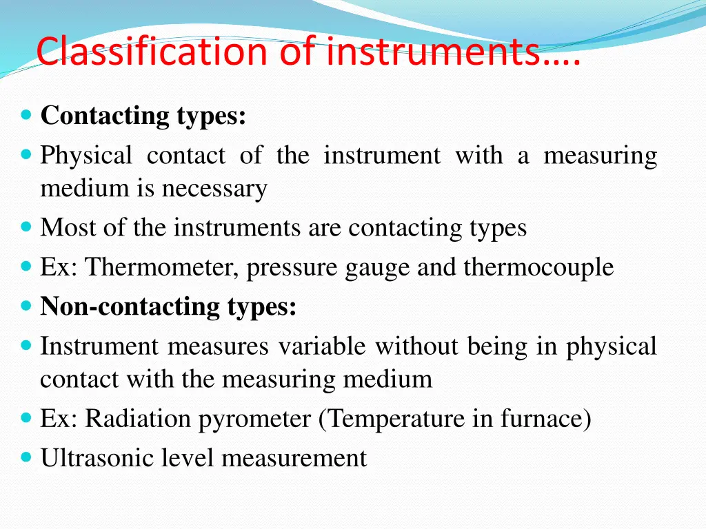 classification of instruments 2