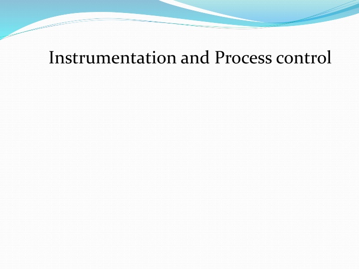 instrumentation and process control