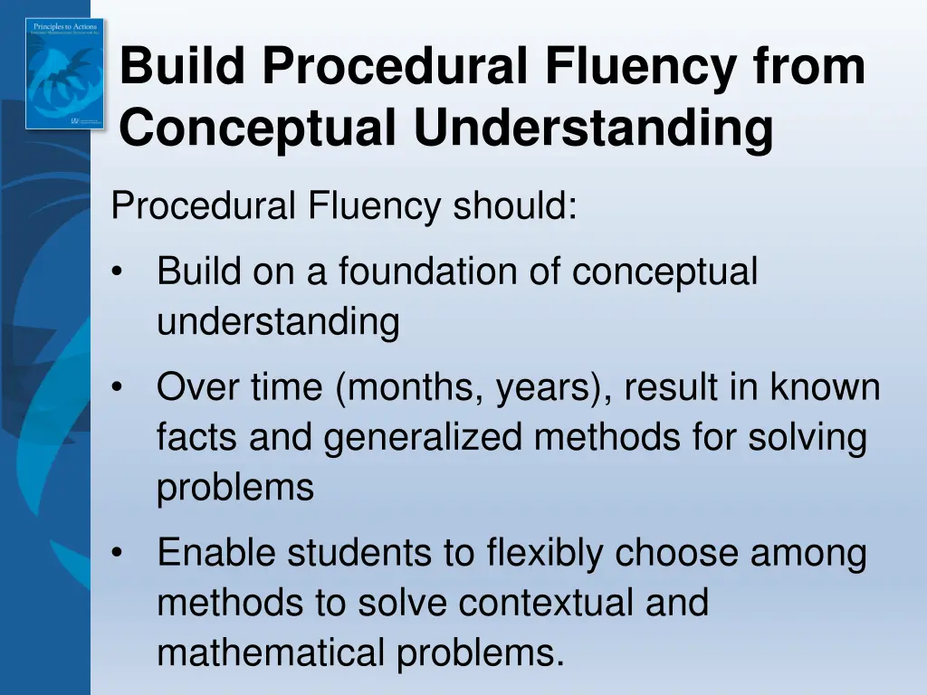 build procedural fluency from conceptual 1