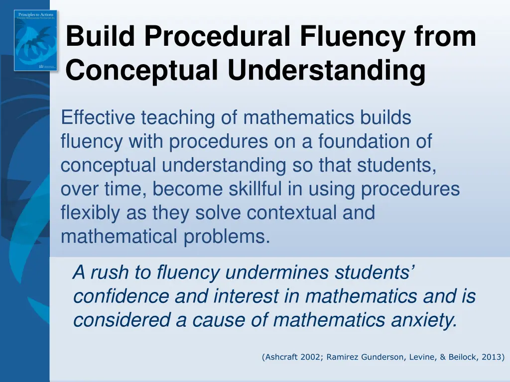 build procedural fluency from conceptual