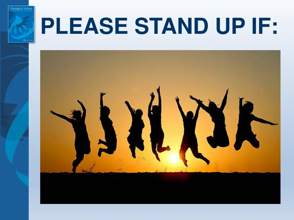 please stand up if