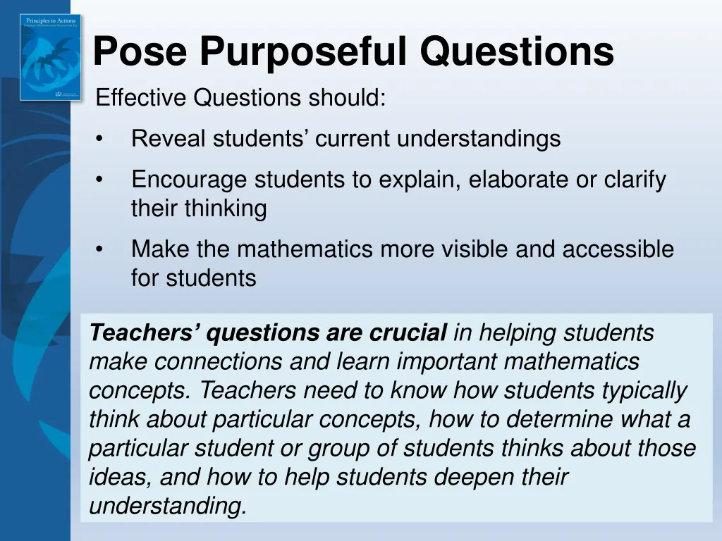 pose purposeful questions 1